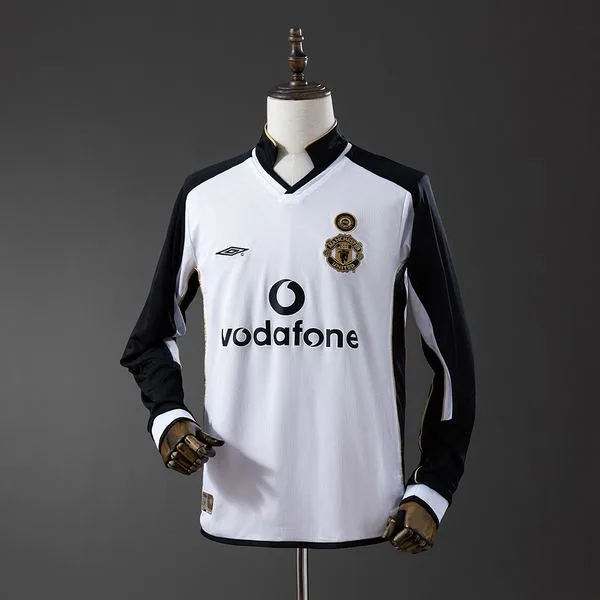 Camiseta de fútbol Manchester United 1990/92 VISITANTE MANGA LARGA VERSION FAN